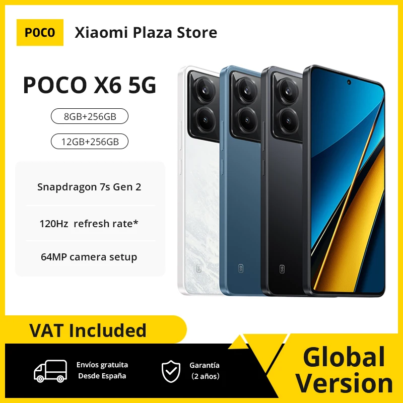 ⚡️ POCO X6 5G teléfonos inteligentes NFC Snapdragon®Triple Cámara 7s Gen 2, 120Hz, 64MP, carga de 67W, 5100mAh
✈️ ENVIO DESDE ESPAÑA 🇪🇸
#aliexpress
🚫PRECIO ORIGINAL:
💲 PRECIO OFERTA: 177€
🎟 CUPÓN: GDES20
🔗 ENLACE: https://bit.ly/4cm38Pt
🔴Más chollos en @Chollazosalobestia
🌏Chollazosalobestia.es