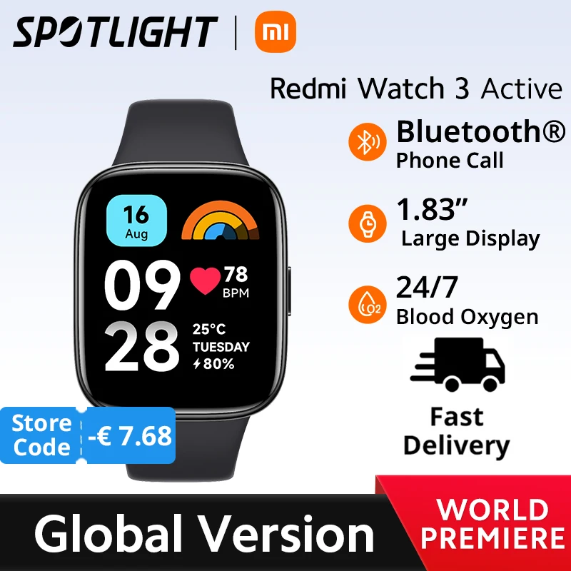 ⚡️ Xiaomi Redmi Watch 3 active pantalla AMOLED, 121 modos deportivos, Bluetooth, medición de frecuencia cardiaca y saturación de oxígeno en sangre SpO, llamadas Bluetooth, notificaciones, y resistencia al agua de 5 ATM
#ALIEXPRESS
💲 PRECIO OFERTA: 27€
🎟 CUPÓN: GDES03
🔗 ENLACE: https://bit.ly/3vuTGt6
🔴Más chollos en @Chollazosalobestia
🌏Chollazosalobestia.es