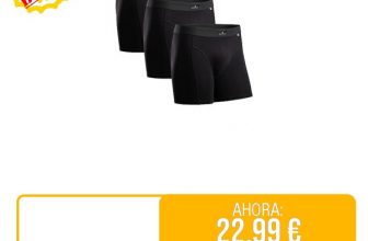 ⚡️ DANISH ENDURANCE 3 Pack Calzoncillos Hombre Bóxer de Algodón Elástico, Ropa Interior Ultrasuave, Negro, Large
