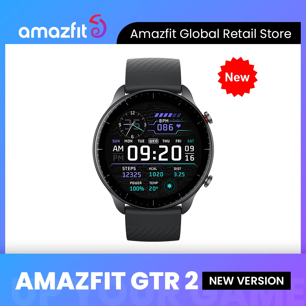 ⚡️ Xiaomi Amazfit GTR 2 , Pantalla AMOLED 326ppi, Memoria para música,5ATM,Control del sueño, multideportes, smartwatch android IOS