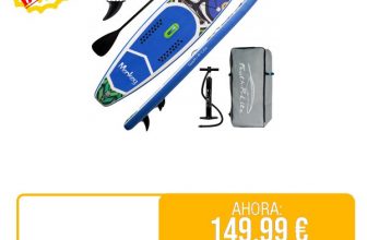 ⚡️ FunWater Tabla de Surf Hinchable de pie para Surf, Tabla de Surf Sup, Accesorio de Remo Ajustable, Bomba, Mochila de Viaje, Correa de Seguridad, Funda Impermeable para teléfono móvil