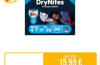 ⚡️ Huggies DryNites Calzoncillos absorbentes para niño, Talla 4-7 Niña, 30 unidades, clínicamente probado con 5 capas de protección nocturna

🚫 Precio Original: 23.99 €
💲Precio 💥OFERTA💥: 15.99 €
🎟Descuento del 33%
🇪🇸🇪🇸 ENVIO DESDE AMAZON ESPAÑA 🇪🇸🇪🇸
🔗 https://amzn.to/4gnDuwA
🔴Más chollos en @Chollazosalobestia, 🌏Chollazosalobestia.es