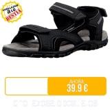 ⚡️ Geox Uomo Sandal Strada D, Sandalias para Hombre, Multicolor (Black/Stone),