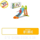 ⚡️ FEBER – Tobogán Slide 10 con Agua, con hueco para la poner la manguera, escaleras antideslizantes, multicolor, de gran resistencia y fácil montaje, para niños entre 3 y 8 años,