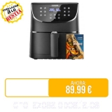 ⚡️ COSORI Freidora de Aire Duradera 5.5 L Air Fryer 1700W, Tecnología Rapid Air, 55% Menos Energía, 13 Automáticos Modos, Uso Sencillo, Panel Táctil Intuitivo, Acero Inox Interior, Hasta 205 °C y 60 Min